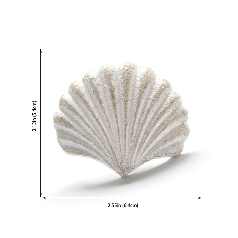 ZILucky Sea Horse Starfish Seashell and Crab Drawer Pulls Handles for Dresser Cupboard Wardrobe Cabinet Kitchen Beach Ocean Theme Knobs Pack of 4 (White) - Image 3